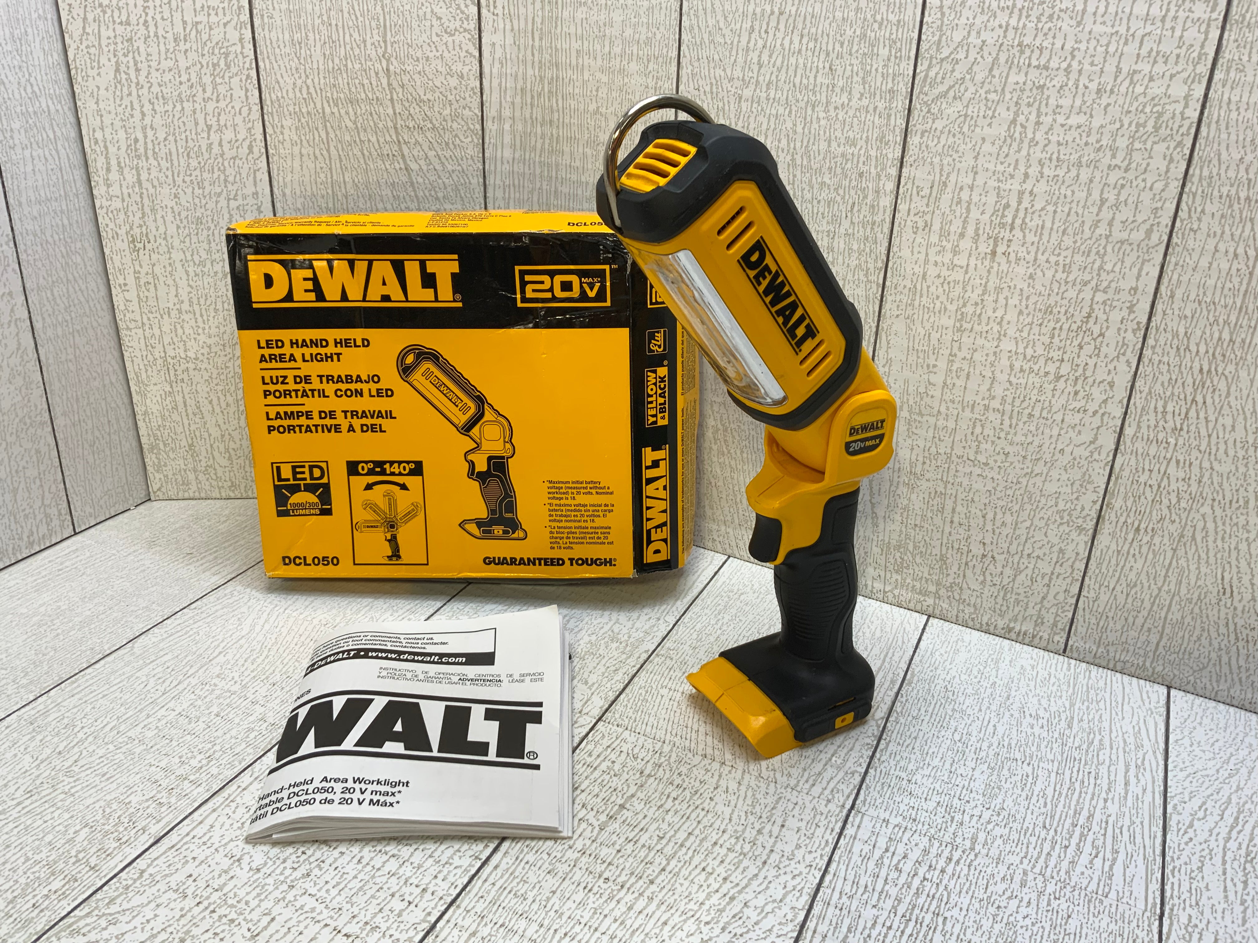 DEWALT 20V MAX* LED Work Light, Hand Held, Tool Only (DCL050) (7936041320686)
